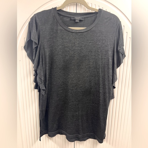 All Saints Tops - New All Saints ruffled sleeve shirt medium